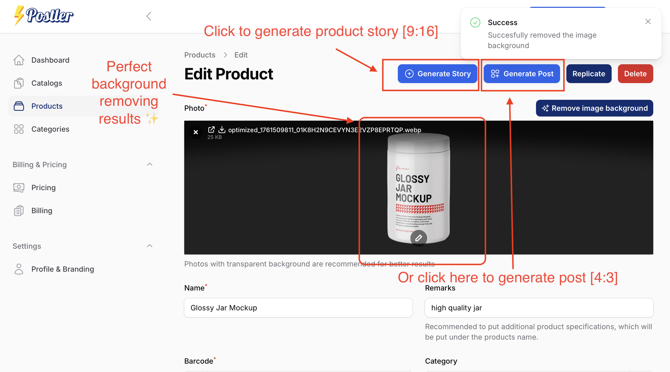 Postler create product guide Postler create product guide